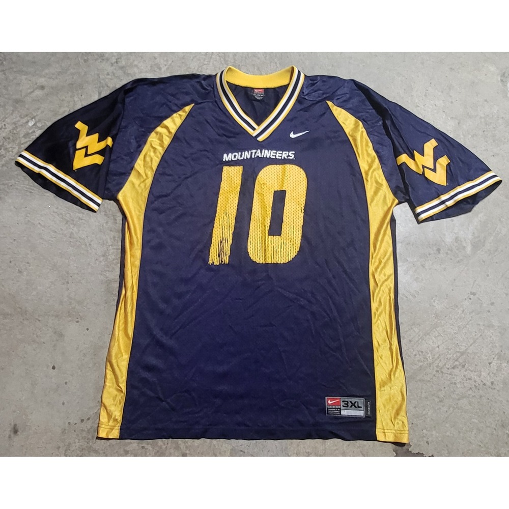 Nike West Virginia University Football Jersey #10 Size 3XL ~WVU Mountaineers